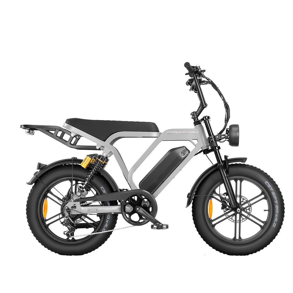 Elekwheels E7 2.0 Retro E-Bike – 48V 15Ah Long-Range,20-Inch Fat Tires, Dual Suspension,Hydraulic Disc Brakes–Adult Electric Bike
