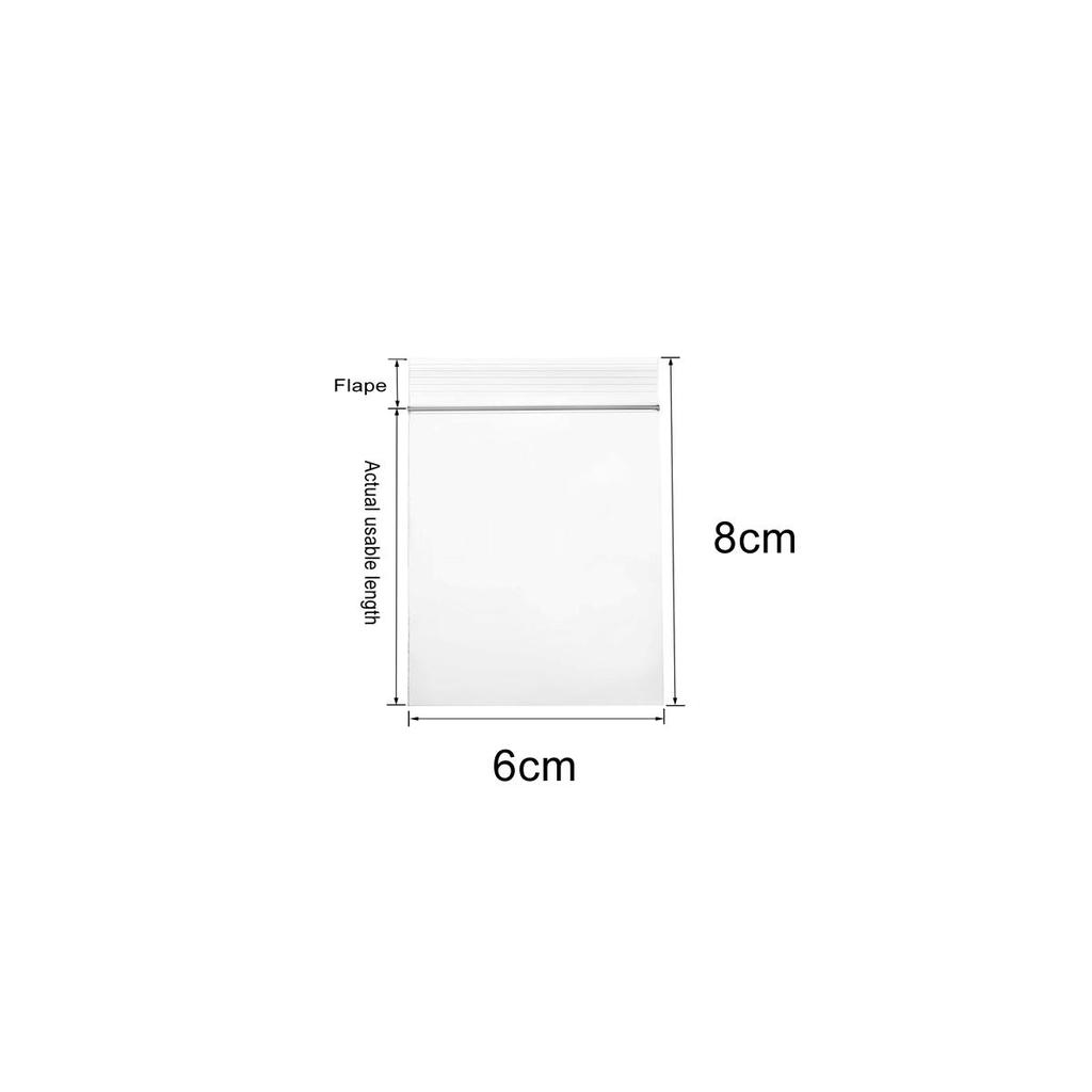 100Pcs Self Seal Clear Cellophane Bags Resealable Plastic Poly Bags Zip Poly Bags for Photos Cards Jewelry Documents Bakery Cookies Candies