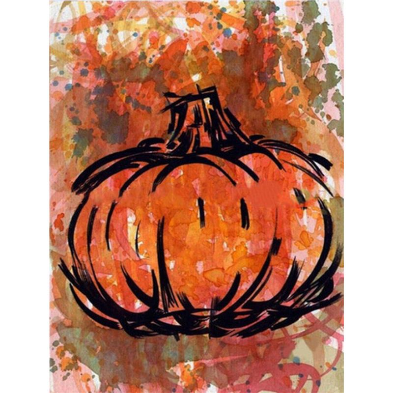 5D Diy алмазная живопись цветок тыква набор для вышивки крестом круглая вышивка мозаика художественная картина горный хрусталь подарок на Хэллоуин