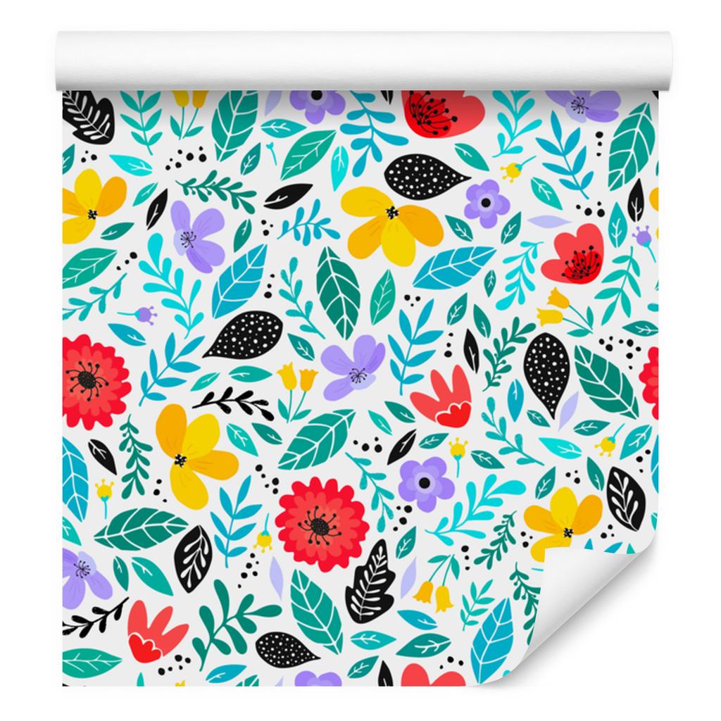 Aquamarine and Sea Green Flowers Wallpaper for Living Room and Bedroom 50x1000