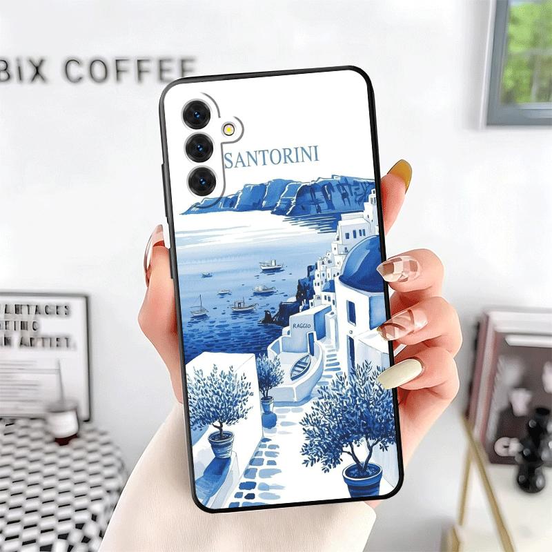 Santorini Greece Summer Soft Phone Case for Samsung A17 A37 A57 A16 A26 A36 A56 A15 A25 A35 A55 A14 A24 A34 A54 A13 A23 A33 A53