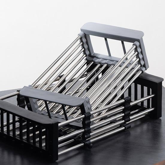 Drain Rack Adjustable Retractable Dish Drying Basket Space Saving Kitchen Sink Organizer