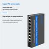EB-LINK Fast Ethernet 1-Port Fiber to 8-Port PoE Media Converter