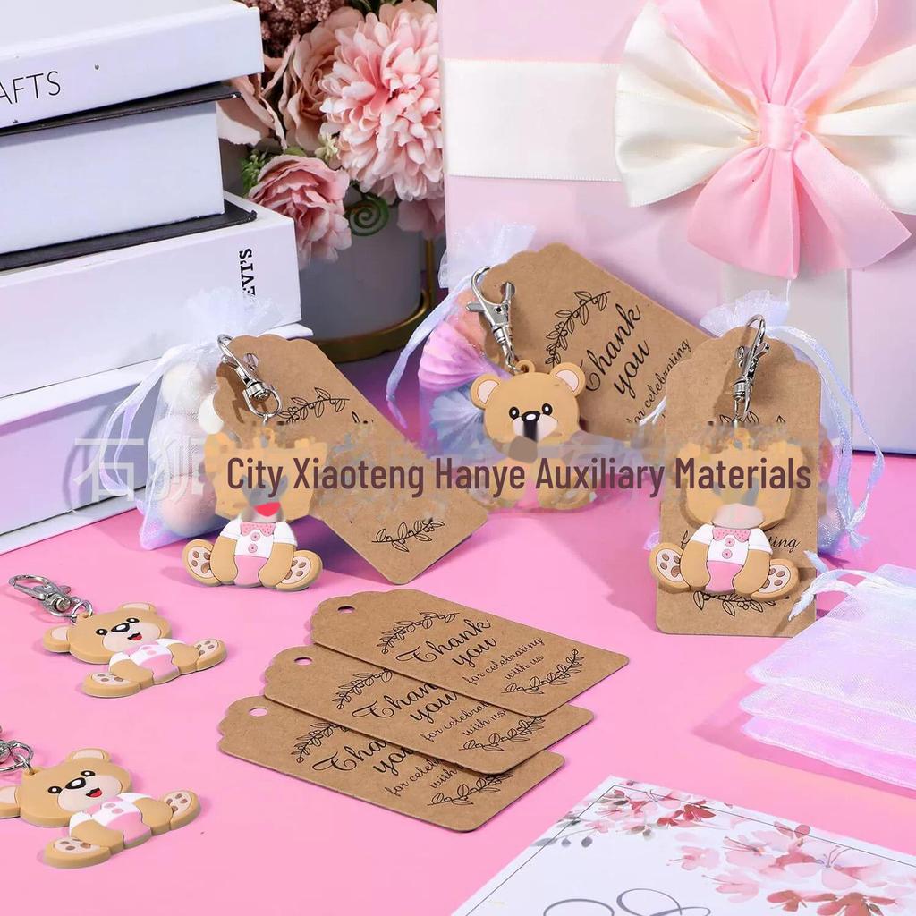 Новый набор брелоков для ключей в виде куклы-медведя из ПВХ: Дизайн рубашки, идеальный подарок и модный аксессуар