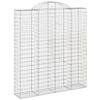 VidaXL Paniers à gabions arqués 5 pcs 200x50x220/240 cm Fer galvanisé, gabion, cage de gabion, panier de mur de gabion, mur 3146449