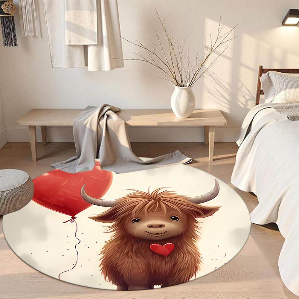 Yak Round Office Rug Suitable for Decorate room Playrooms Study room Living Rooms Antislip Round Carpet Decorate Offices