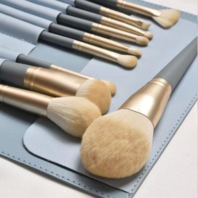 10 Makeup Brush Set Soft Fur Skin Full Makeup Tools Concealer Foundation Cream Whitewash Eyeshadow Brush Lip Brush Non-sticking Powder Dry and Wet