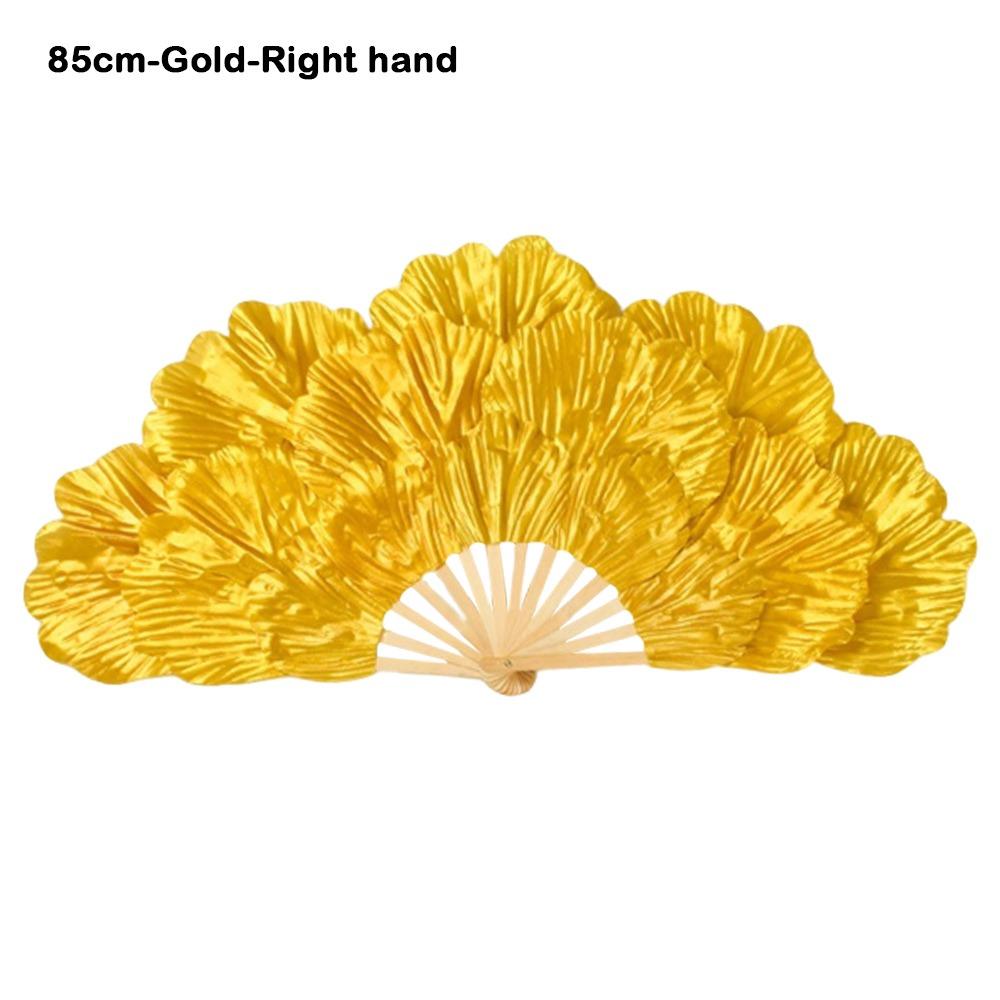 38 см/45 см веера из павлиньего шелка складные длинные шелковые веера портативные веера для выступлений квадратные танцы