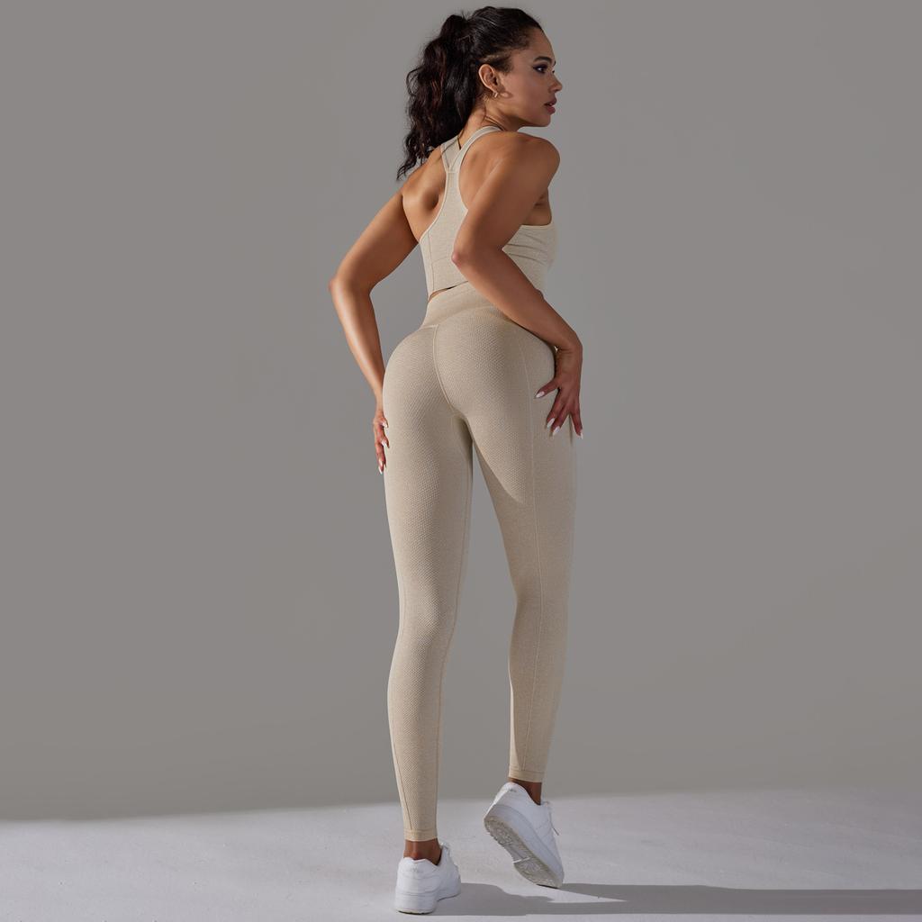 Auroth женский комплект из 2 предметов, спортивная одежда для йоги, бесшовный бюстгальтер, спортивные штаны с высокой талией, комплект для фитнеса, костюмы для бега в тренажерном зале