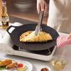 28/30/32см Круглая сковорода Корейская тарелка для жарки мяса Тарелка для барбекю для путешествий на открытом воздухе, кемпинга