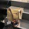 Crossbody Woven Straw Woven Bag for Women with Large Capacity New Summer Versatile Bucket Bag Seaside Vacation Beach Bag
