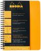 RHODIA 160 5 мм PEFC RHODIA Classic Тетрадь на двойной спирали, A5, Страницы, Клетка, Водоотталкивающая обложка, Перфорированная, Сертифицированная, Оранжевый, (cf193428)