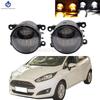1Pair Car Front Foglight Fog Lamp Daytime Running Lights For Ford Fiesta Hatchback 2013 2014 2015 2016 2017 LED Fog Lights H11