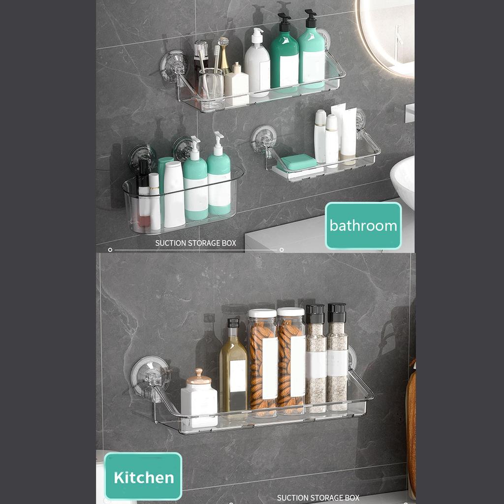 Waterproof Shower Rack No Drilling Wall Shelf Holder Suction Cup Shower Caddies Bathroom Wall Shelf Rack Durable Tools