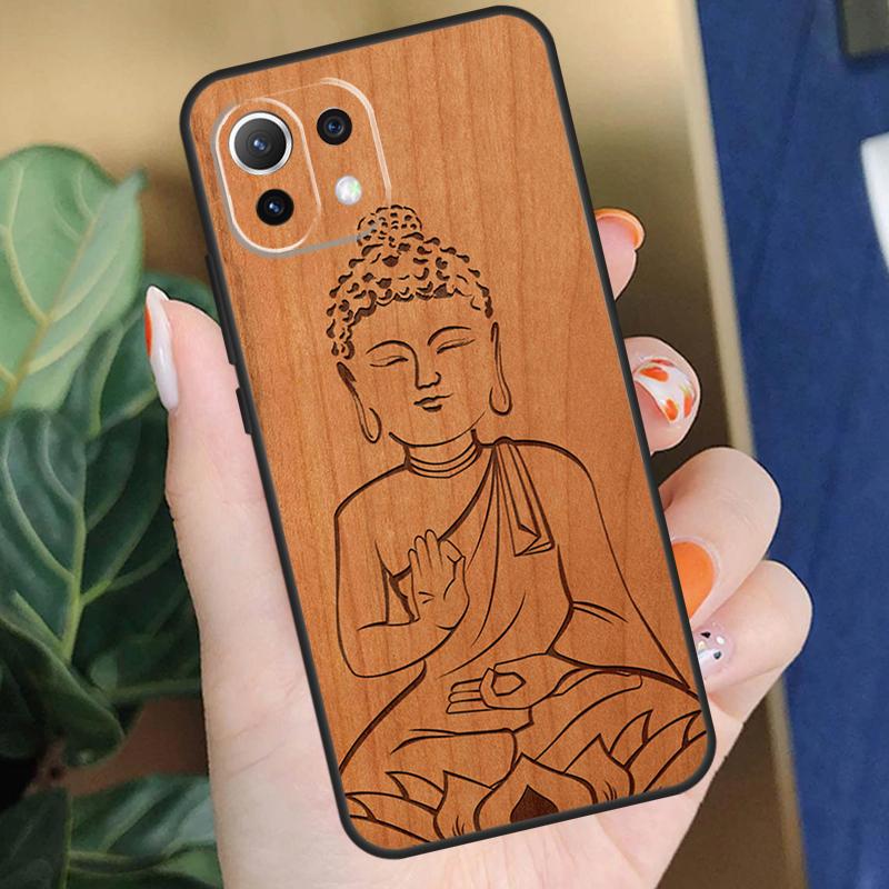 Деревянный чехол Будда Иисус Гваделупе для Xiaomi 17 Pro Max 14 15 Ultra 13T 14T 15T Pro POCO F8 F7 F5 F6 X5 X6 X7 Pro Чехол