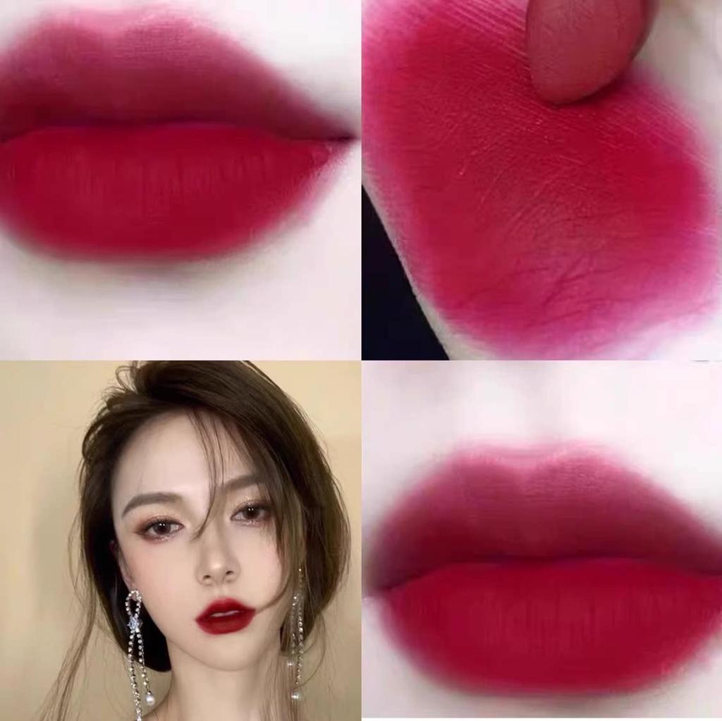 M706 Girl Group's Peach Pink Lipstick, Matte Matte Lip Glaze, Long-Lasting and Not Easy to Fade, Peach Pink Lipstick That Looks Youthful