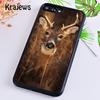 Krajews Олень Северный олень Животное Мягкий Чехол для телефона Крышка для iPhone 14 5 6s 7 8 plus XR XS 11 12 13 pro max Samsung S21 S22ultra Plus