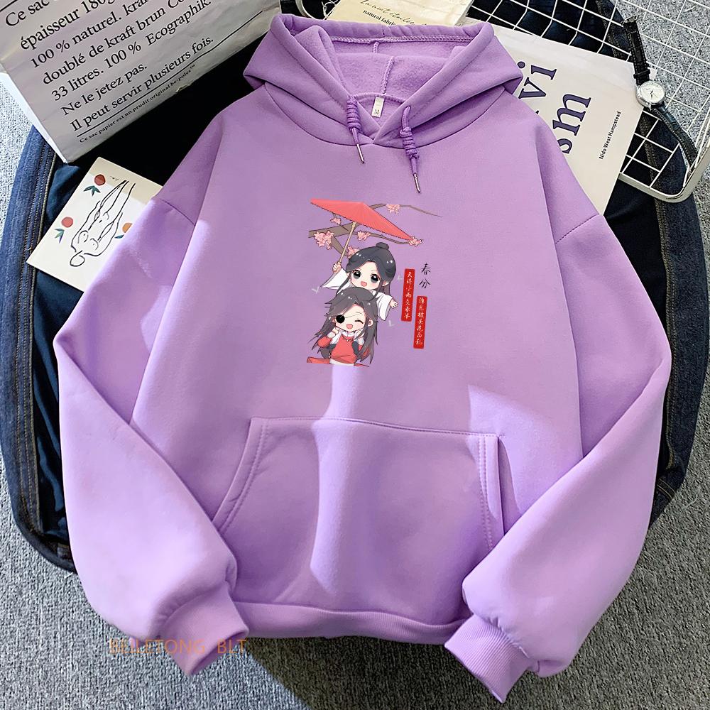 Heaven Official's Blessing Tian Guan Ci Fu TGCF Anime Hoodie Harajuku Aesthetic Long Sleeve Sweatshirt Sense of Design Top