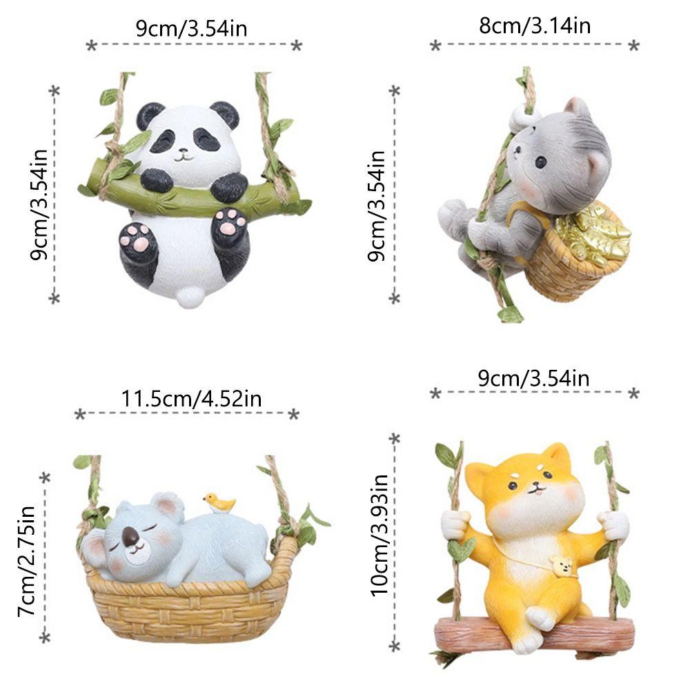 Мультяшная панда, лазающая по дереву во дворе, креативное украшение для балкона и улицы