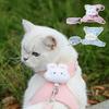 with Leash Set Cat Traction Vest Rope Adjustable Pet Walking Leash Dog Harness  for Cat Kitten