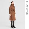 ELLASSAY Women's Lamb Wool Stand-Up Collar Woolen Coat