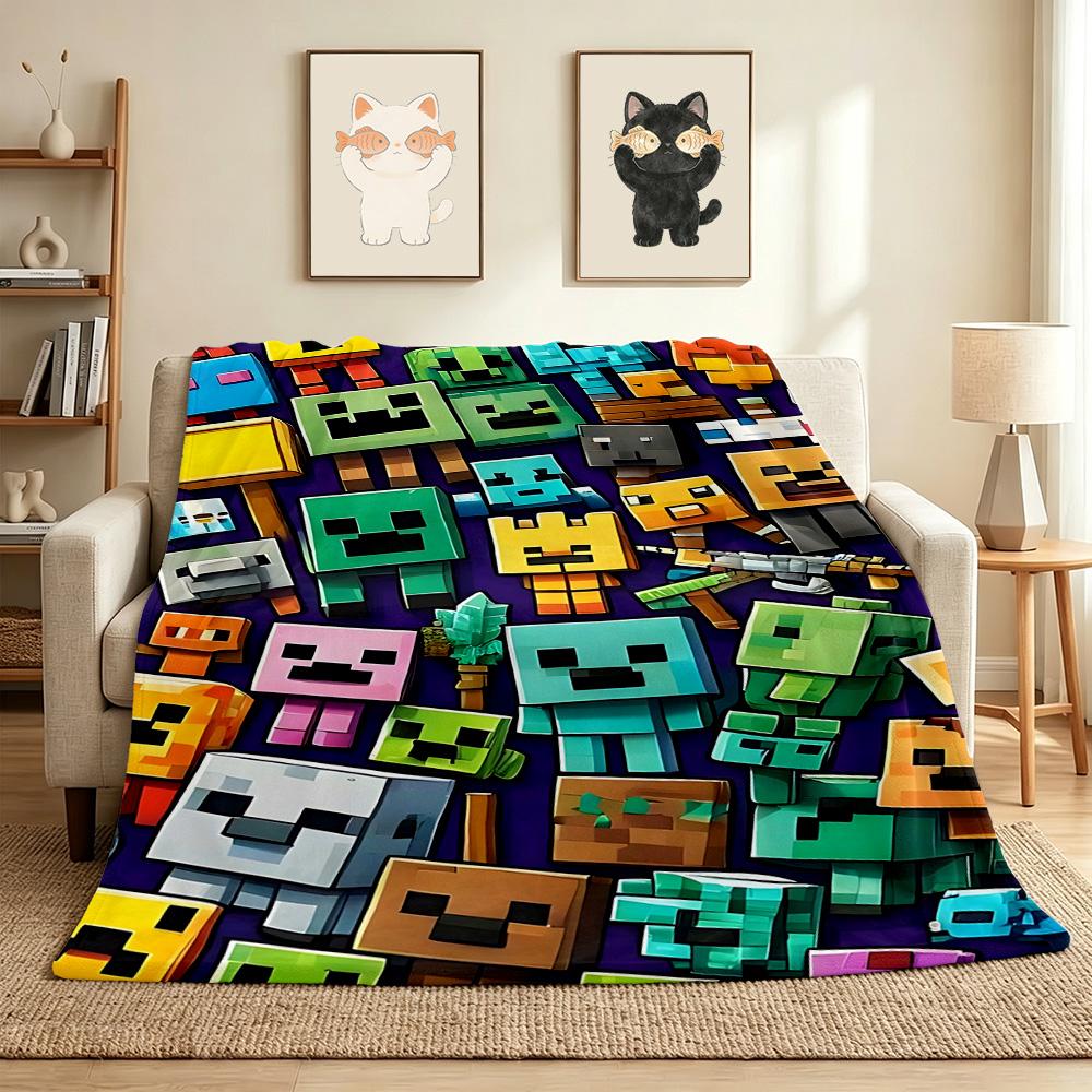 Creeper Party Flannel Blanket Throw Blanket Soft Warm Sofa Bed Camping home Decor Unique Christmas Gift C926169