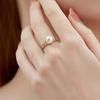New freshwater pearl bead butterfly flower open ring for women