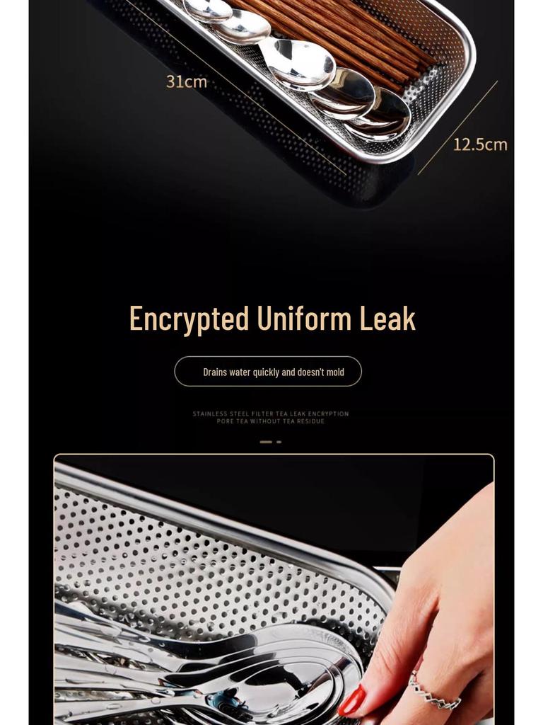 Stainless Steel Kitchen Cabinet with Draining Chopstick and Spoon Holder