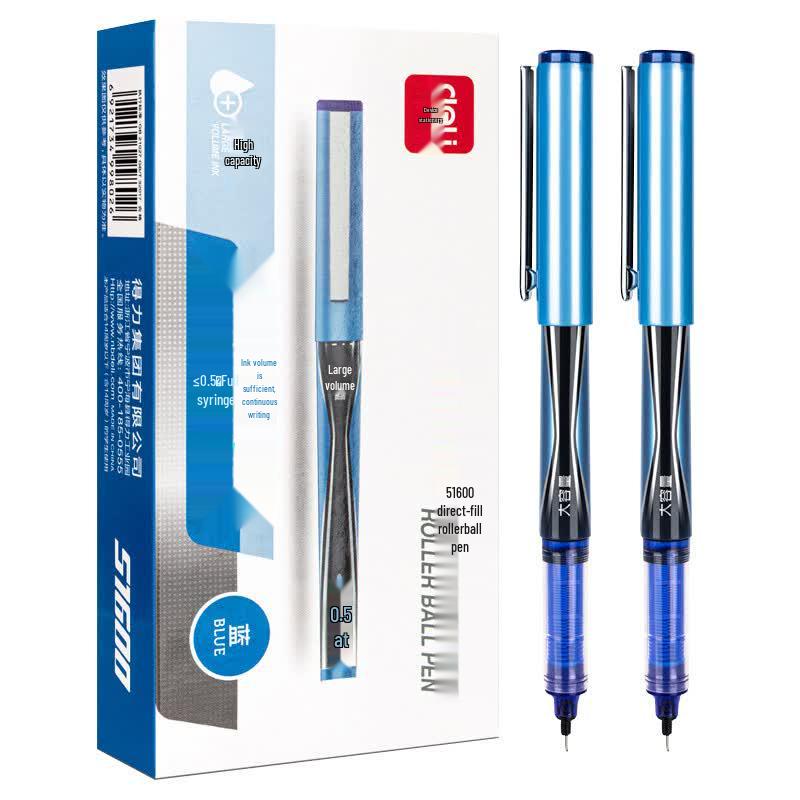 Deli S1600 0.5mm Blue Gel Pens (12-Pack)