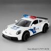 1:Масштаб 32 Модель спортивного автомобиля 911 Dakar Gt3 Игрушка Металлический корпус Открывающиеся двери Модели суперкаров Звук Свет Полицейские машины Подарки для детей