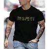 Модная, повседневная, удобная, дышащая и с принтом в виде букв мужская футболка на лето 2025 года, полиэстер