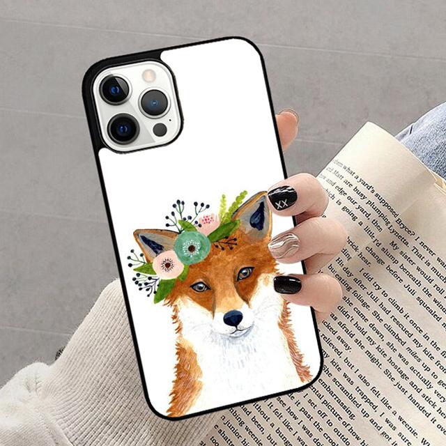 Осенняя хитрая лиса виньетка Чехол для телефона для iPhone 16 15 12 mini 11 13 14 Pro Max SE 2020 Apple 6S 7 8 Plus Coque