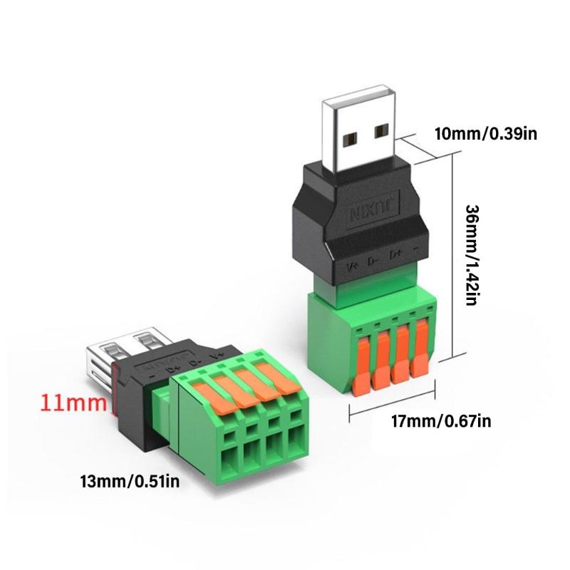 Без пайки Требуется USB 2.0 Папа Мама Разъем Быстрозажимной Тип Терминала Для Ремонта Кабеля Мыши Клавиатуры
