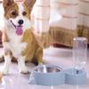 2 In 1 Pet Bowl with  Automatic Water Dispenser Puppy Food Stainless Steel Bowl Splash-proof Water Container Elevated Removable
