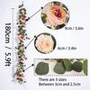4pcs Set of Artificial Peony Garlands Made of Eucalyptus Leaves and Plastic Artificial Vines, Used for Decoration and Festivals