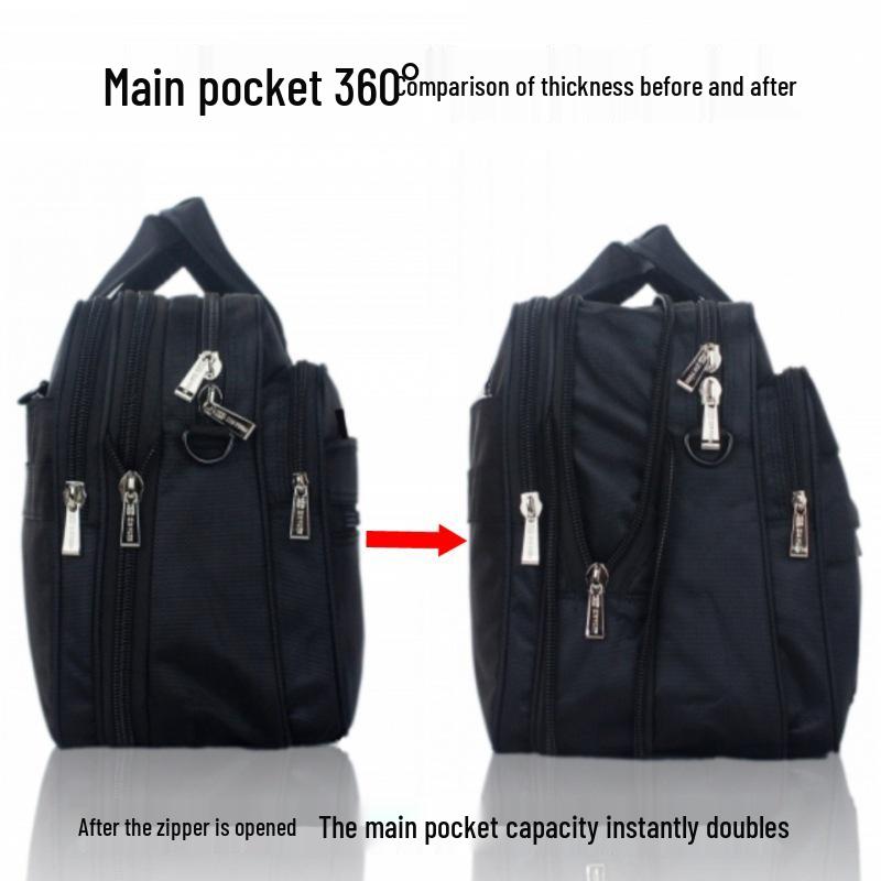 Очень большая мужская дорожная сумка через плечо из ткани Оксфорд для ноутбука и бизнеса