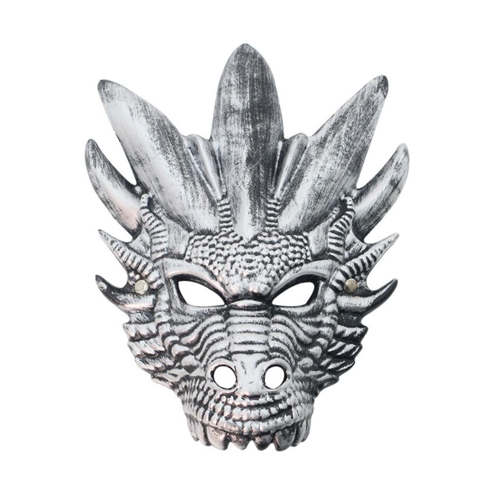 Plastic Dragon Head Mask Full Face Masquerade Mask Punk Halloween Mask  Makeup