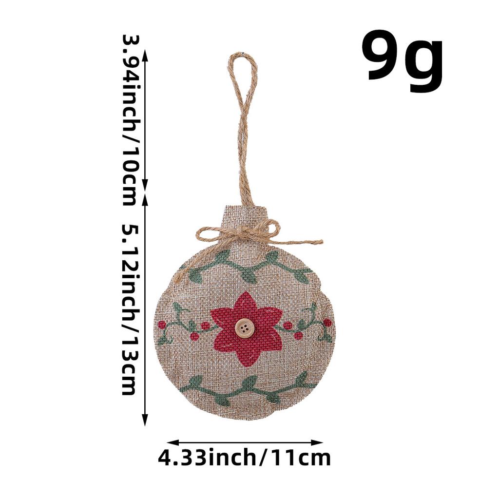 Новый рождественский льняной кулон, рождественская елка, украшение для торгового центра, маленькая подвеска с напечатанной пентаграммой