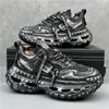 Кроссовки мужские дизайнерские кроссовки на толстой подошве с шинами, модные повседневные кожаные сетчатые дышащие спортивные туфли на платформе с увеличенной высотой
