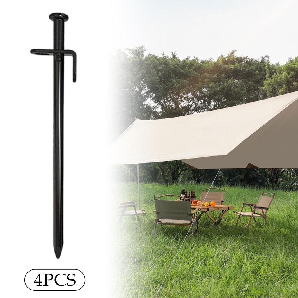 4 шт. стальных колышков для палаток, кемпинговых, нержавейки, многоцелевых, для сада на открытом воздухе