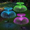 1-4Pack Solar Garden Lights Outdoor Waterproof Fiber Optic Jellyfish Lawn Lights Outdoor Patio Villa Yard Decor