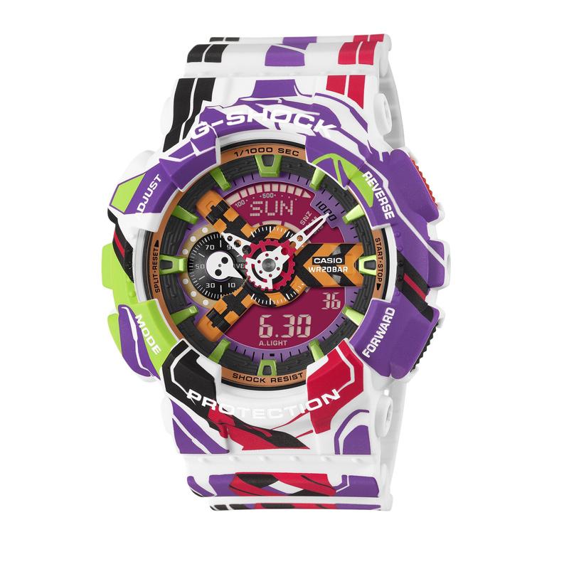 Casio X Evangelion серия G-SHOCK Кварцевые мужские и женские одинаковый стиль цветной циферблат GA-110EVA30-7APR GA-110EVA30-7APR
