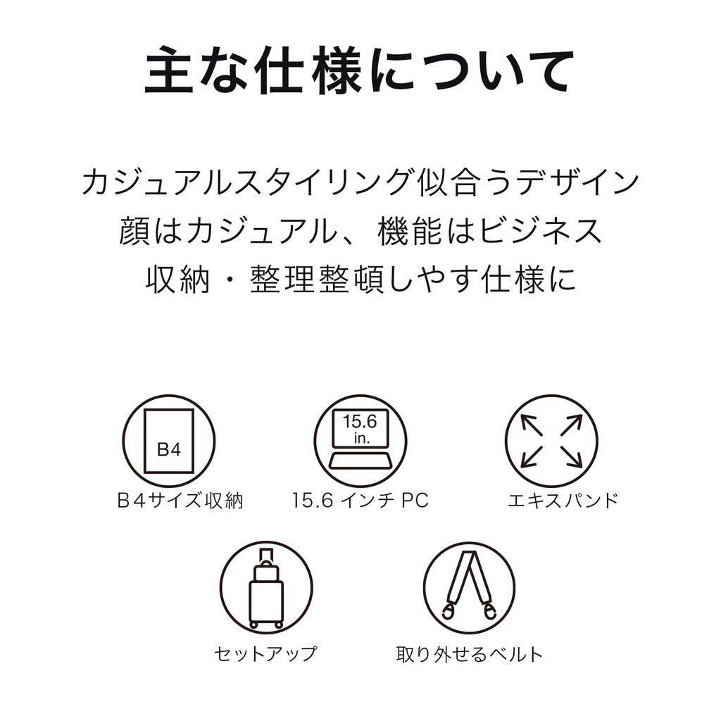 Ace Gene Men's 2-Compartment B4 File Bag, Fits 15.6-inch Laptop, Duramuve Storage, Attaches to Storage, Detachable Shoulder Strap, 22 Pockets,