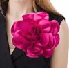 19cm Rose Flower Brooches Lapel Pins Dainty Satin Fabric Brooches Big Camellia Flower Brooch Pin for Women Wedding Part Dance Clothes Accessories