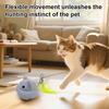 Interactive Pet Toy with Automatic Sensor Realistic Sound Extended Tail Moving Toy Tear-Resistant Squeaky Toys for Cats Dogs
