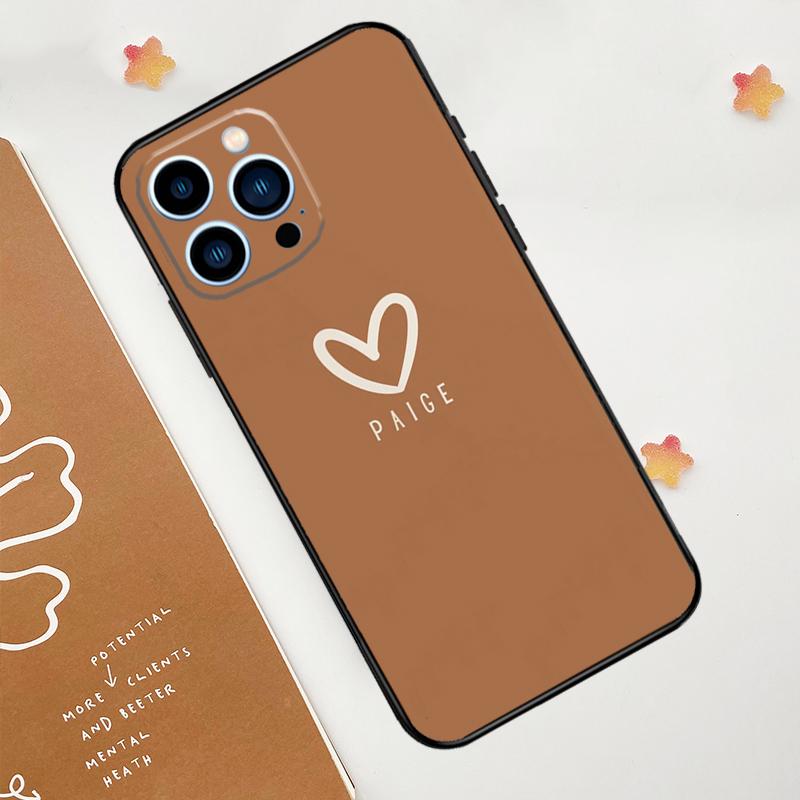 Personalized Name Pastel Custom Case For iPhone 15 16 14 13 12 11 Pro Max Plus X XR XS Max 12 13 Mini Soft Bumper Cover