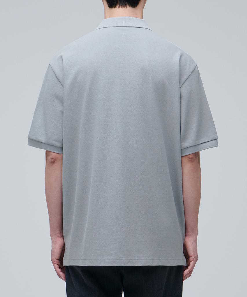 MUSINSA STANDARD Relaxed Fit Pique Polo Shirt [Light Grey]