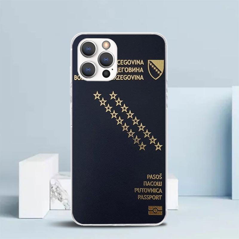 Чехол для телефона с флагом Боснии и Герцеговины Для IPhone 16 17 Air 16E 15 14 Plus 13 Mini 12 11 Pro Max 7 8 + SE 2020 Мягкий ТПУ Задняя крышка