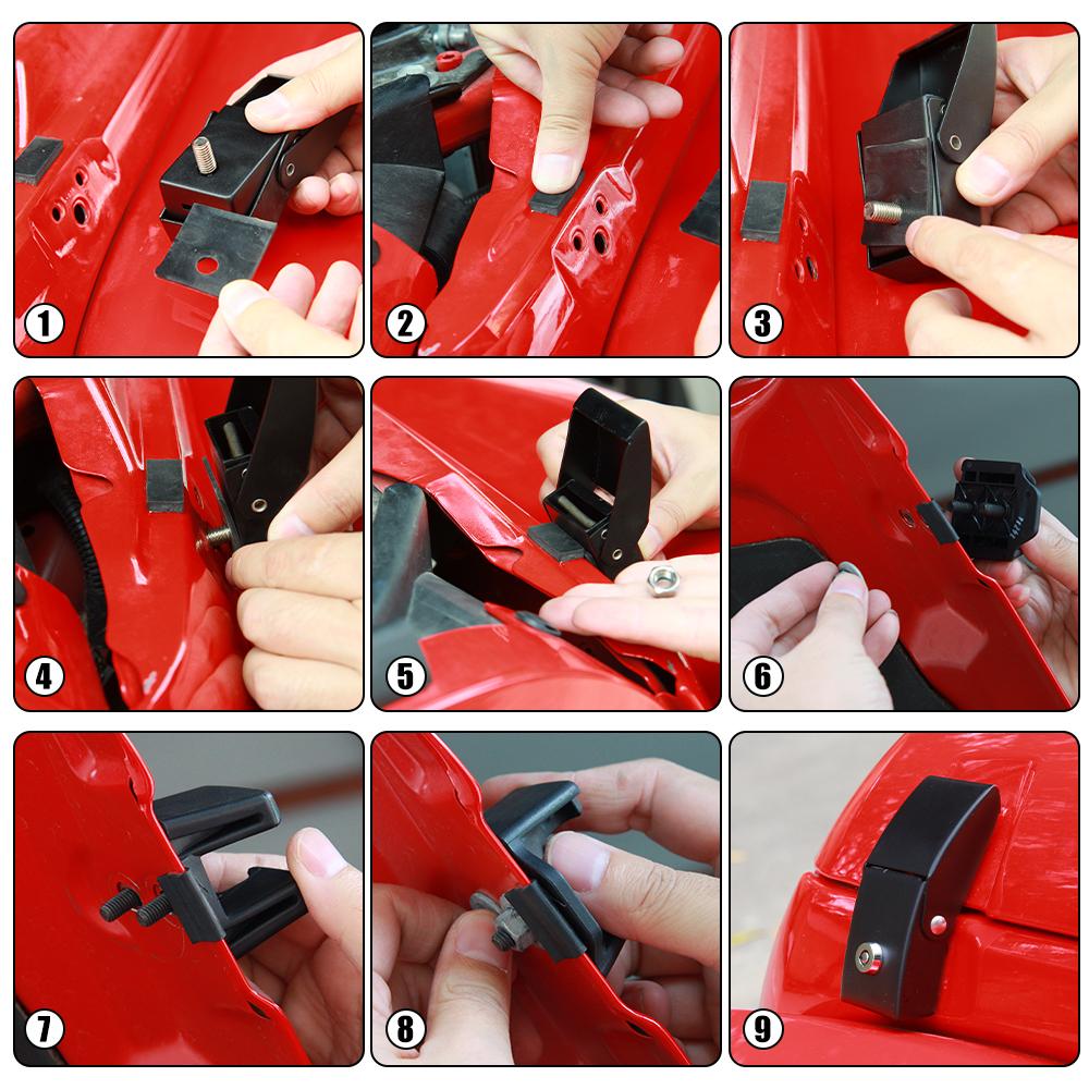 Metal Latch Locking Hood Catch With Lock For Jeep Wrangler JK JL JT Car Accessories