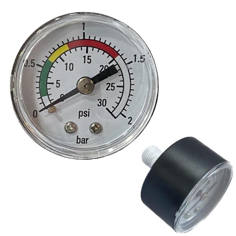 ABS Construction Threaded Connection Pressure Meter For Air Compressor Water Tank&Heating Applications Includes O Rings